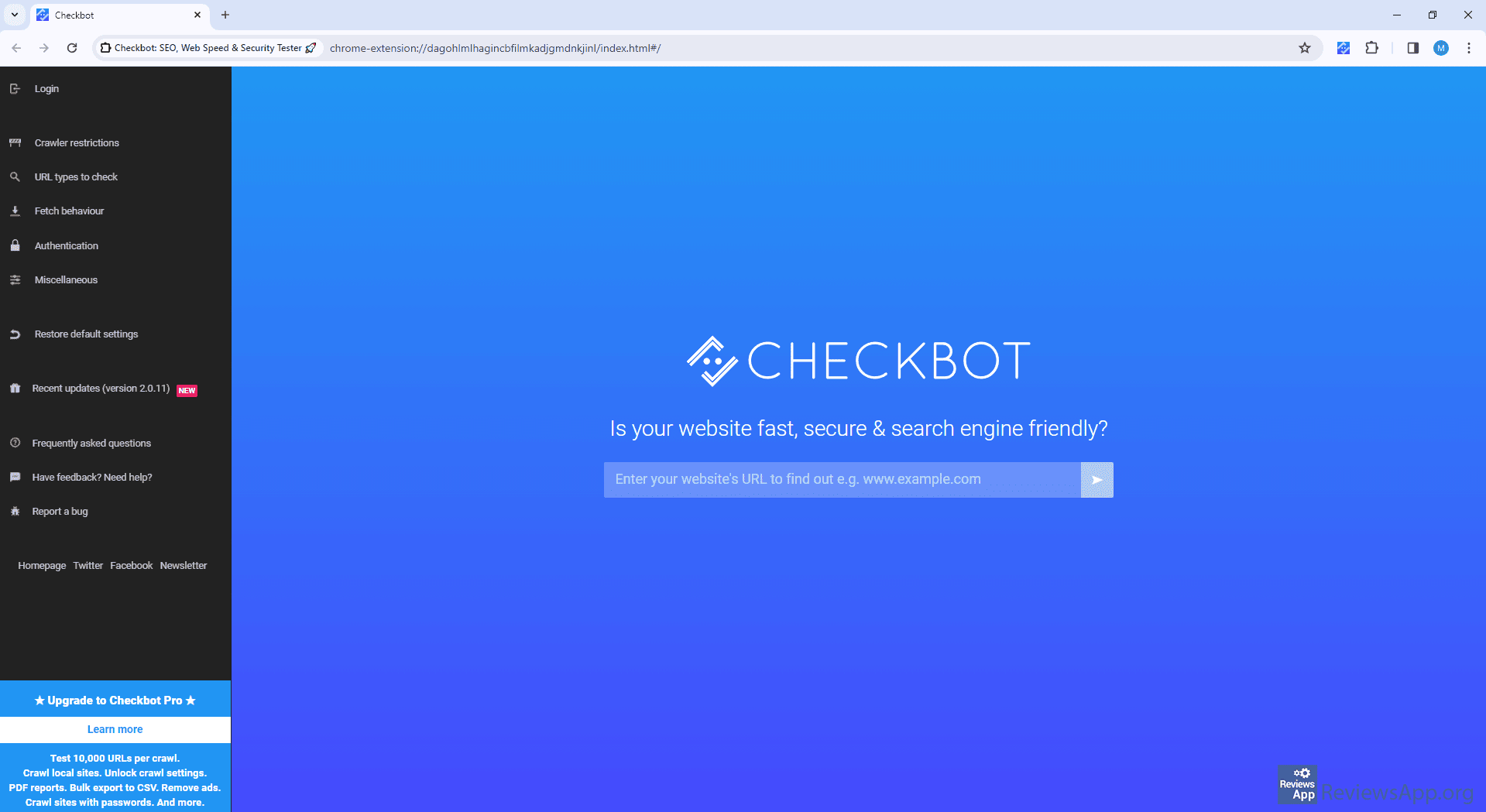 Checkbot website