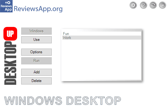 DesktopUp menu