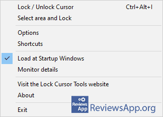Lock Cursor Tools settings