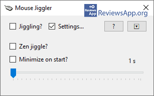 Mouse Jiggler menu