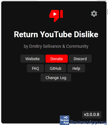 Return YouTube Dislike menu