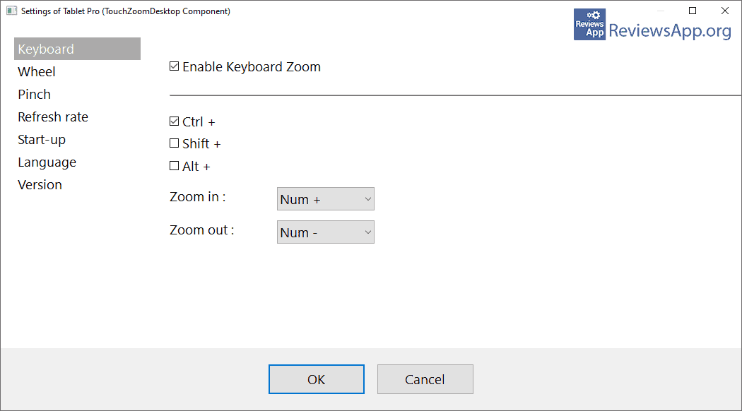 TouchZoomDesktop settings