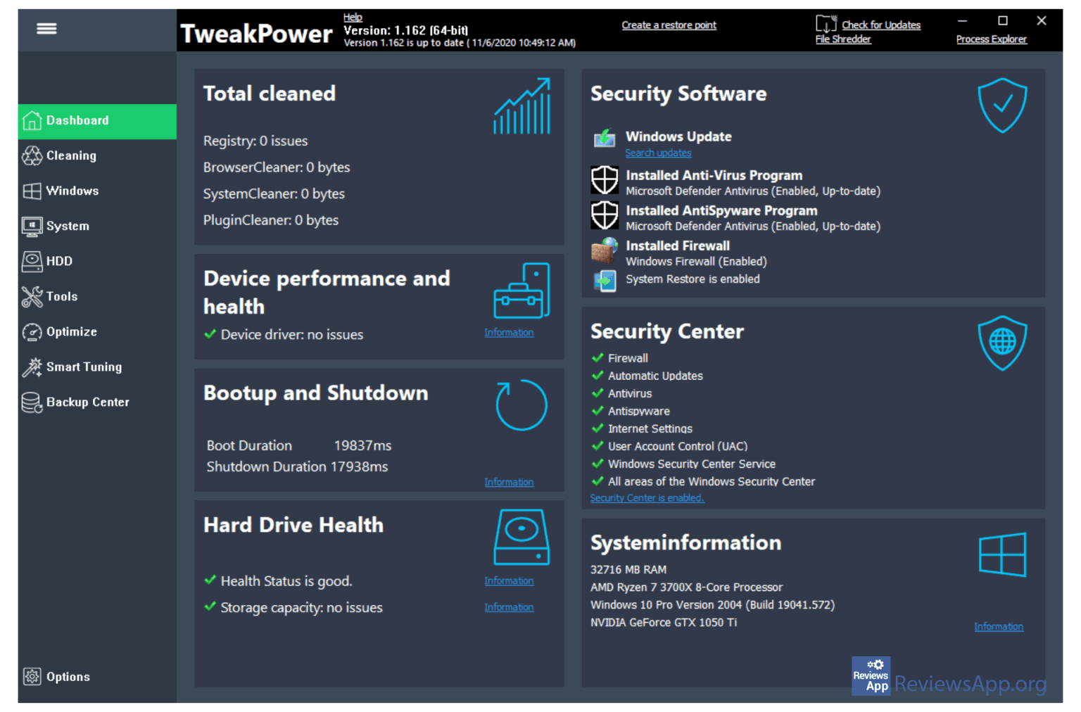 TweakPower 2.042 download the new for windows