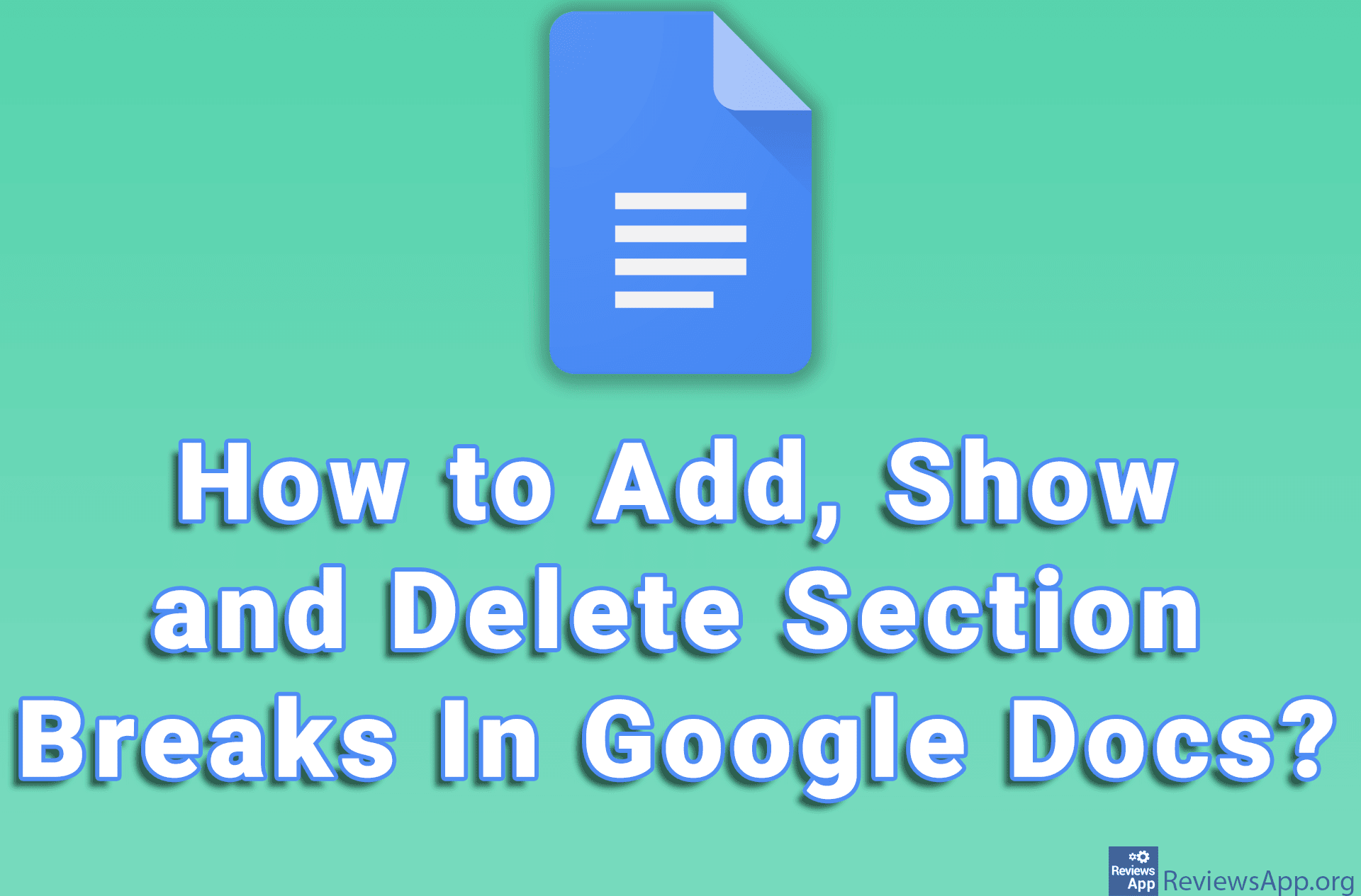 How To Disable Page Breaks Google Docs