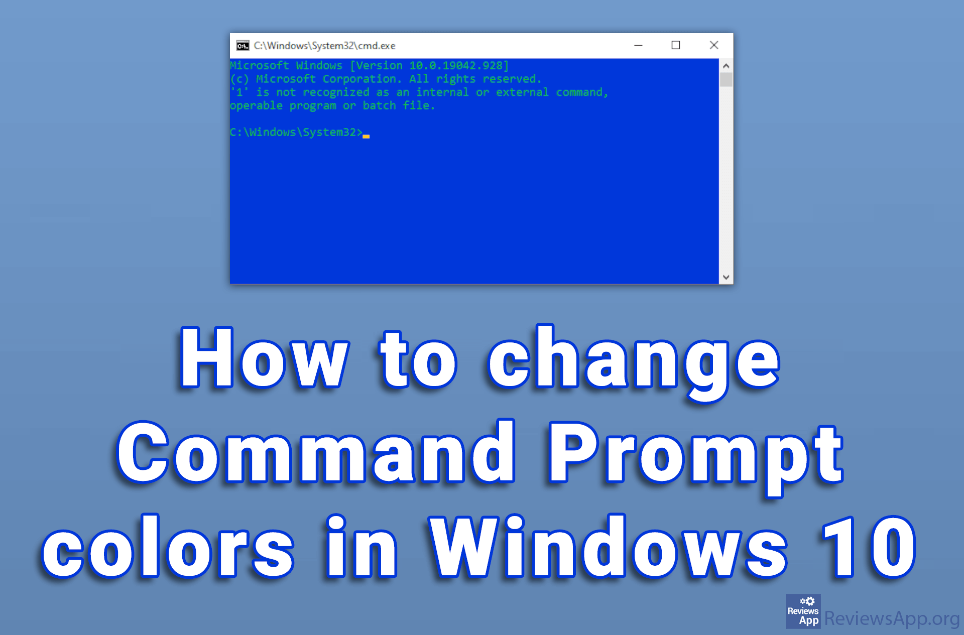 How to change Command Prompt colors in Windows 10