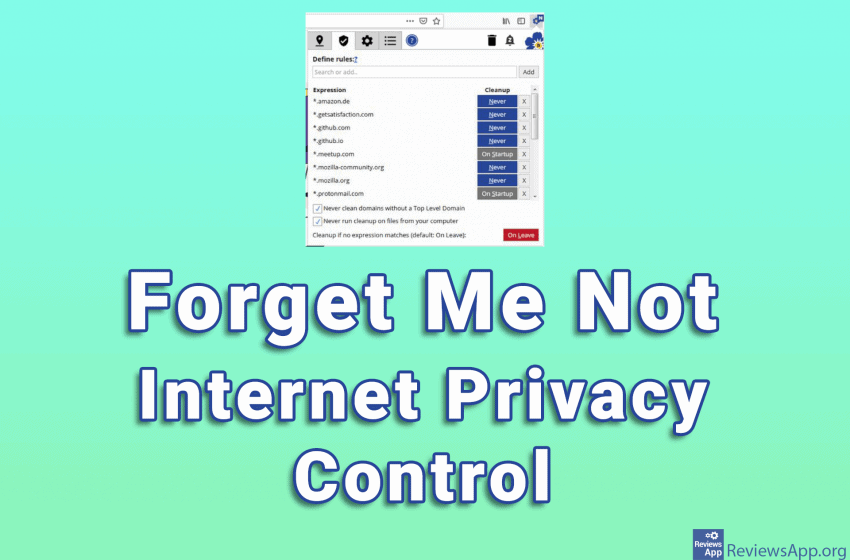 Forget Me Not – Internet Privacy Control