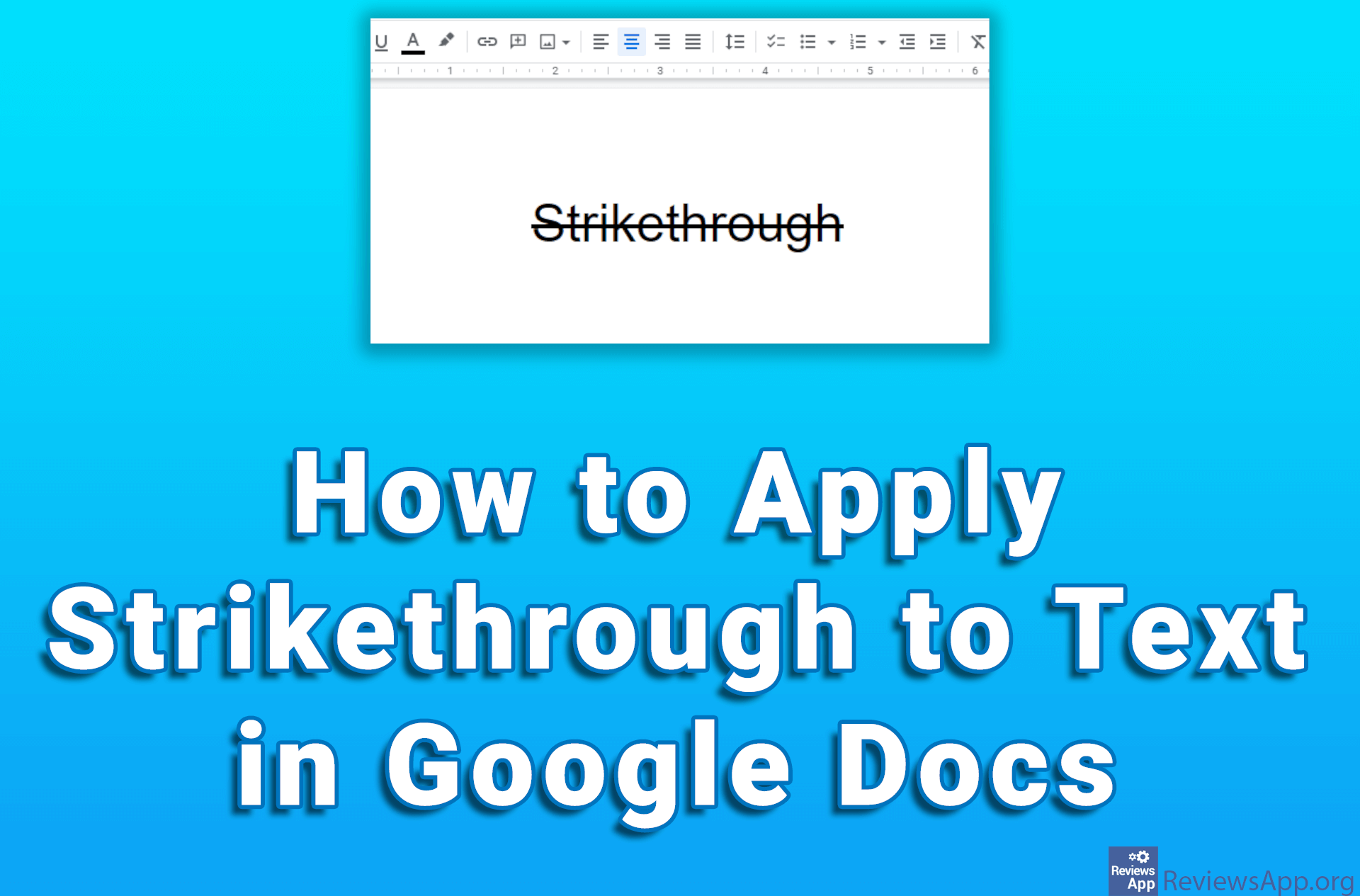 shrotcut for strikethrough google docs