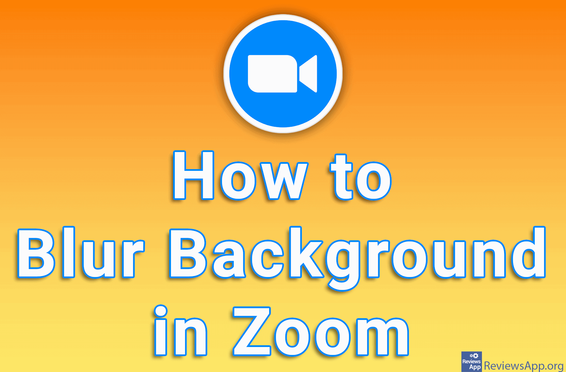 How to Blur Background in Zoom