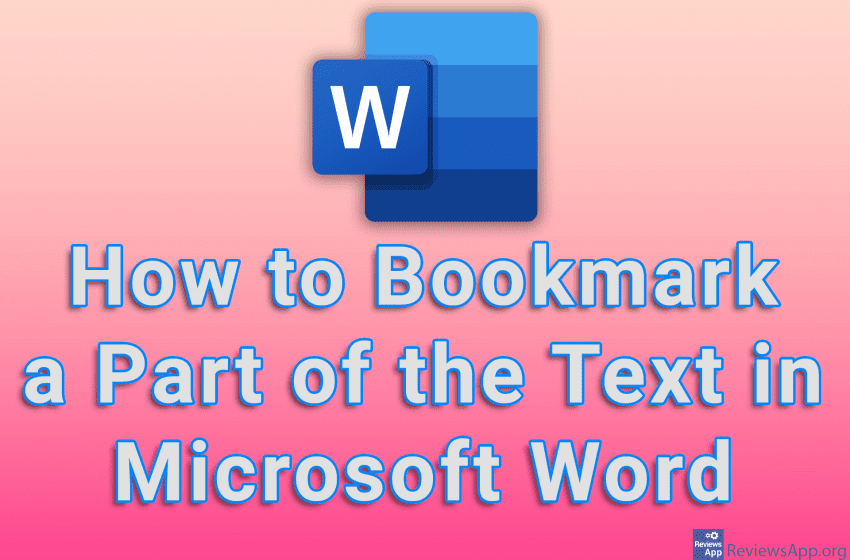 How to Bookmark a Part of the Text in Microsoft Word