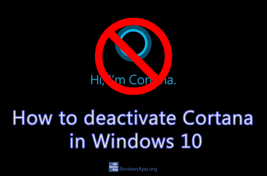 How to deactivate Cortana in Windows 10