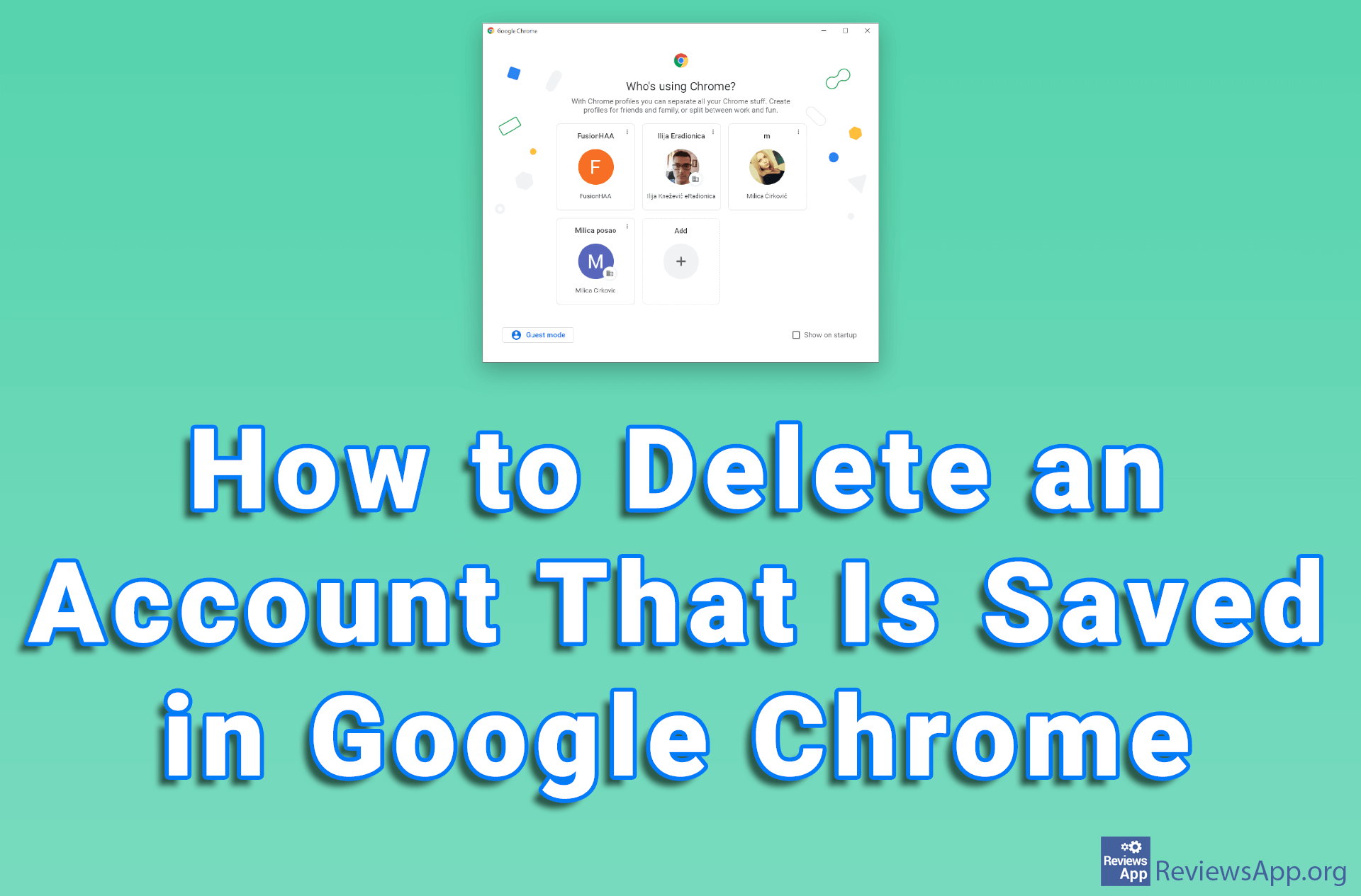 How to Delete an Account That Is Saved in Google Chrome