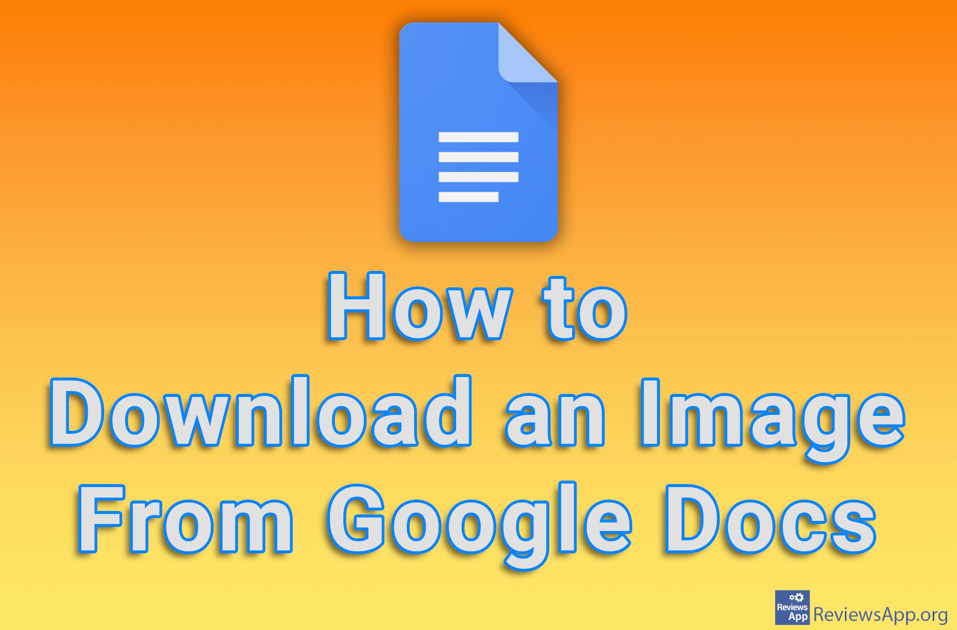 How to Download an Image From Google Docs