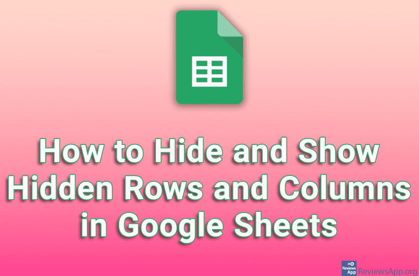 How to Hide and Show Hidden Rows and Columns in Google Sheets