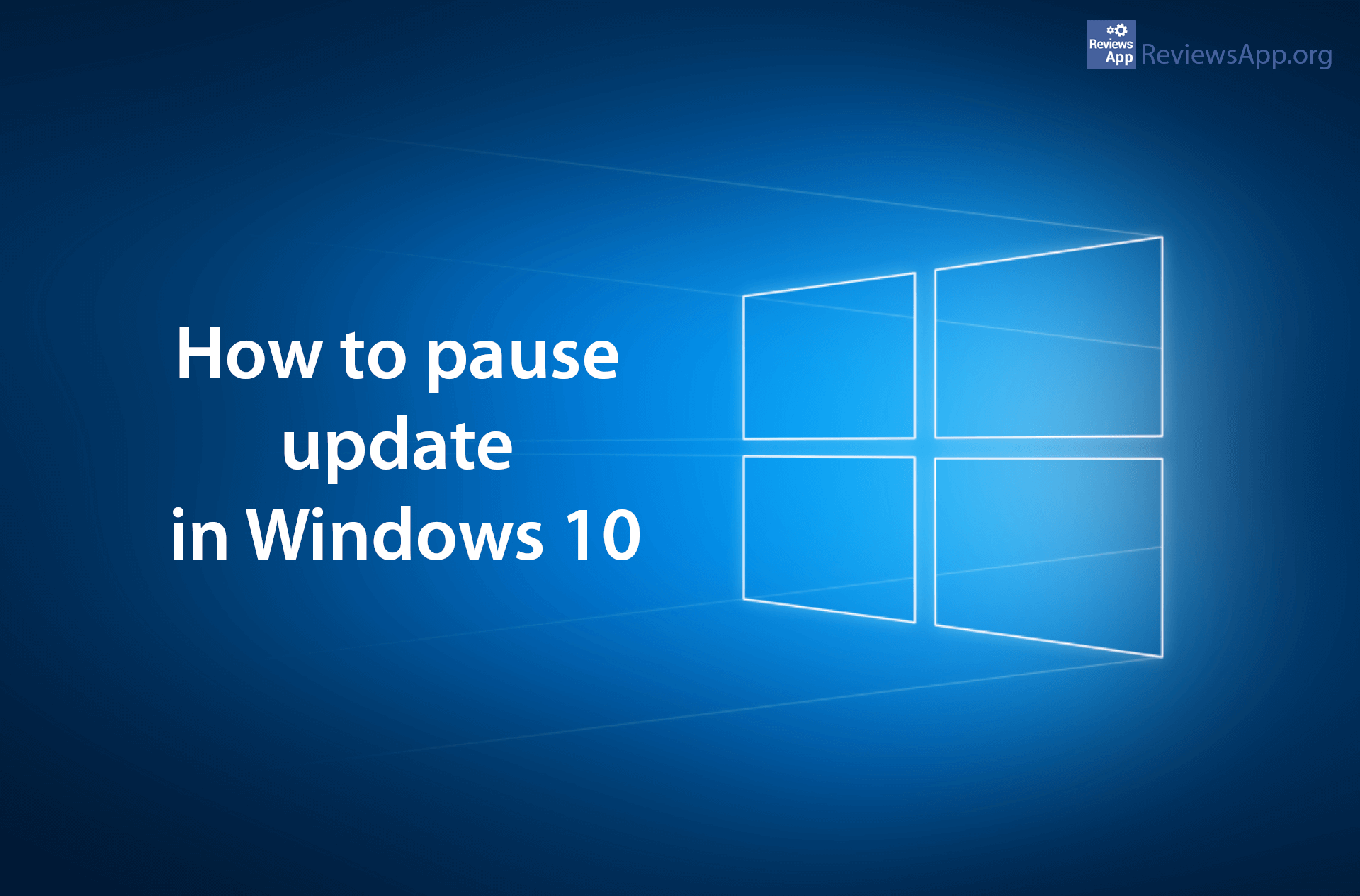 How to pause update in Windows 10