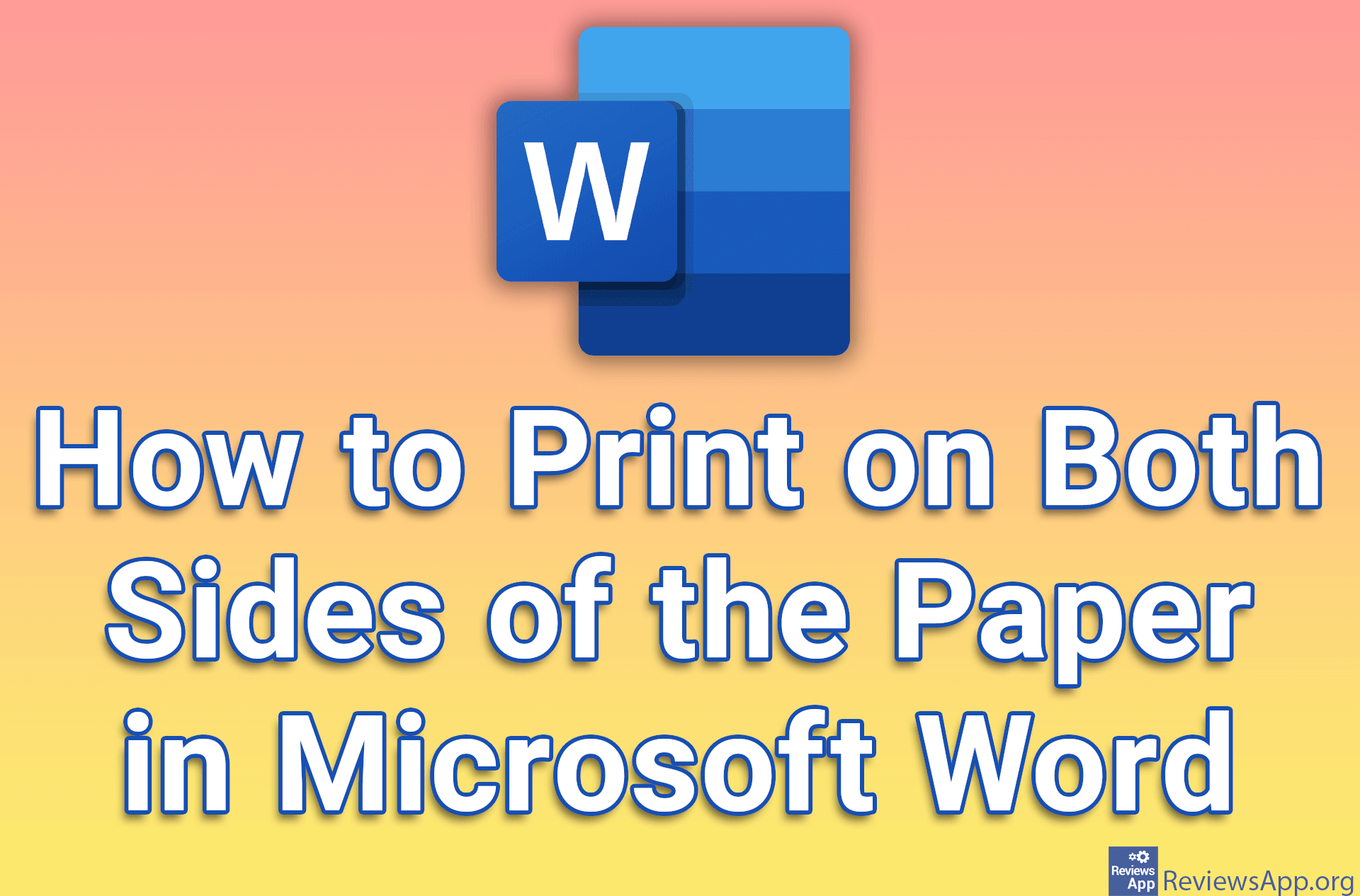 How to Print on Both Sides of the Paper in Microsoft Word