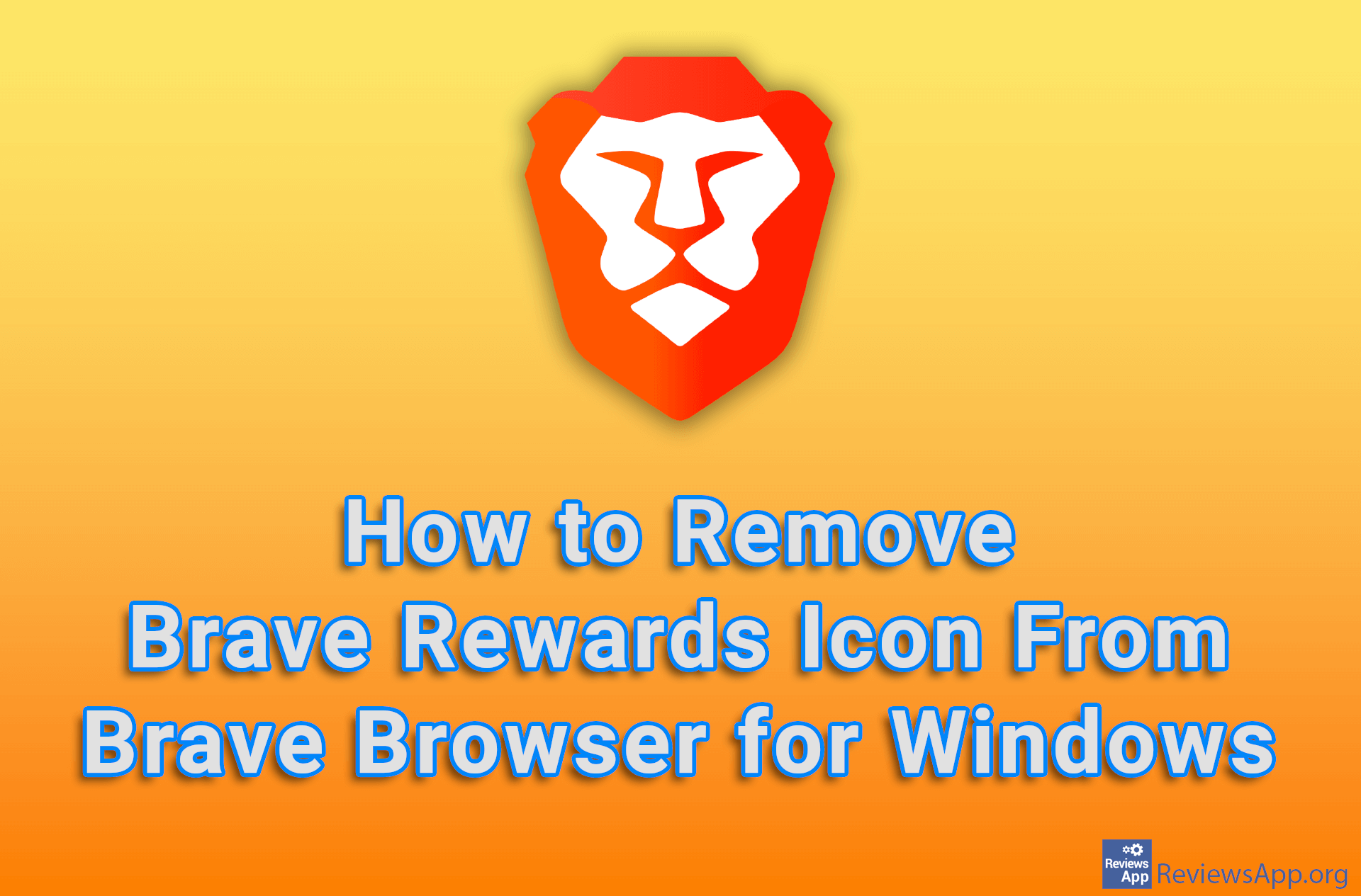 How to Remove Brave Rewards Icon From Brave Browser for Windows