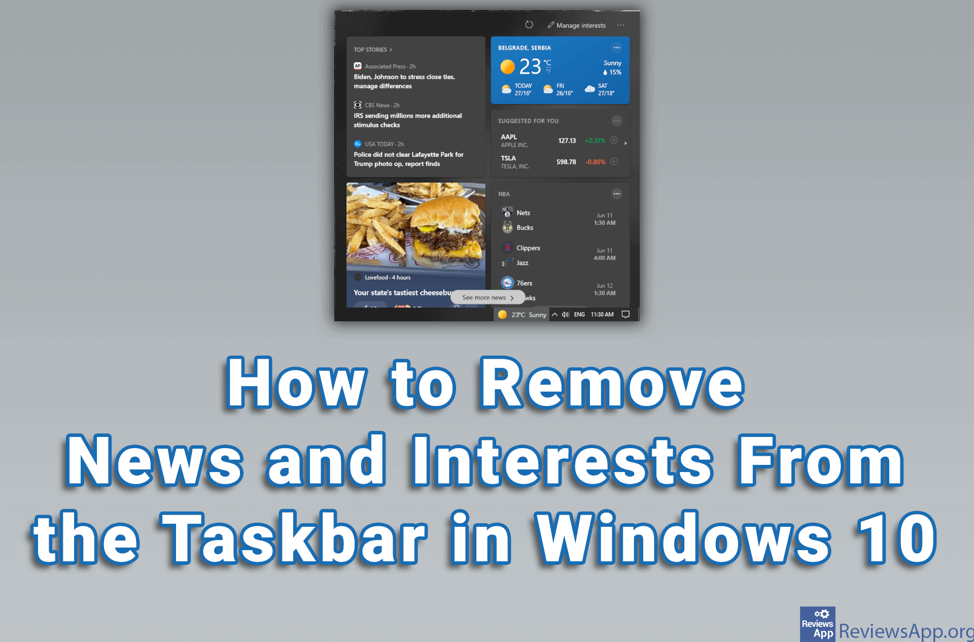 How to Remove News and Interests From the Taskbar in Windows 10