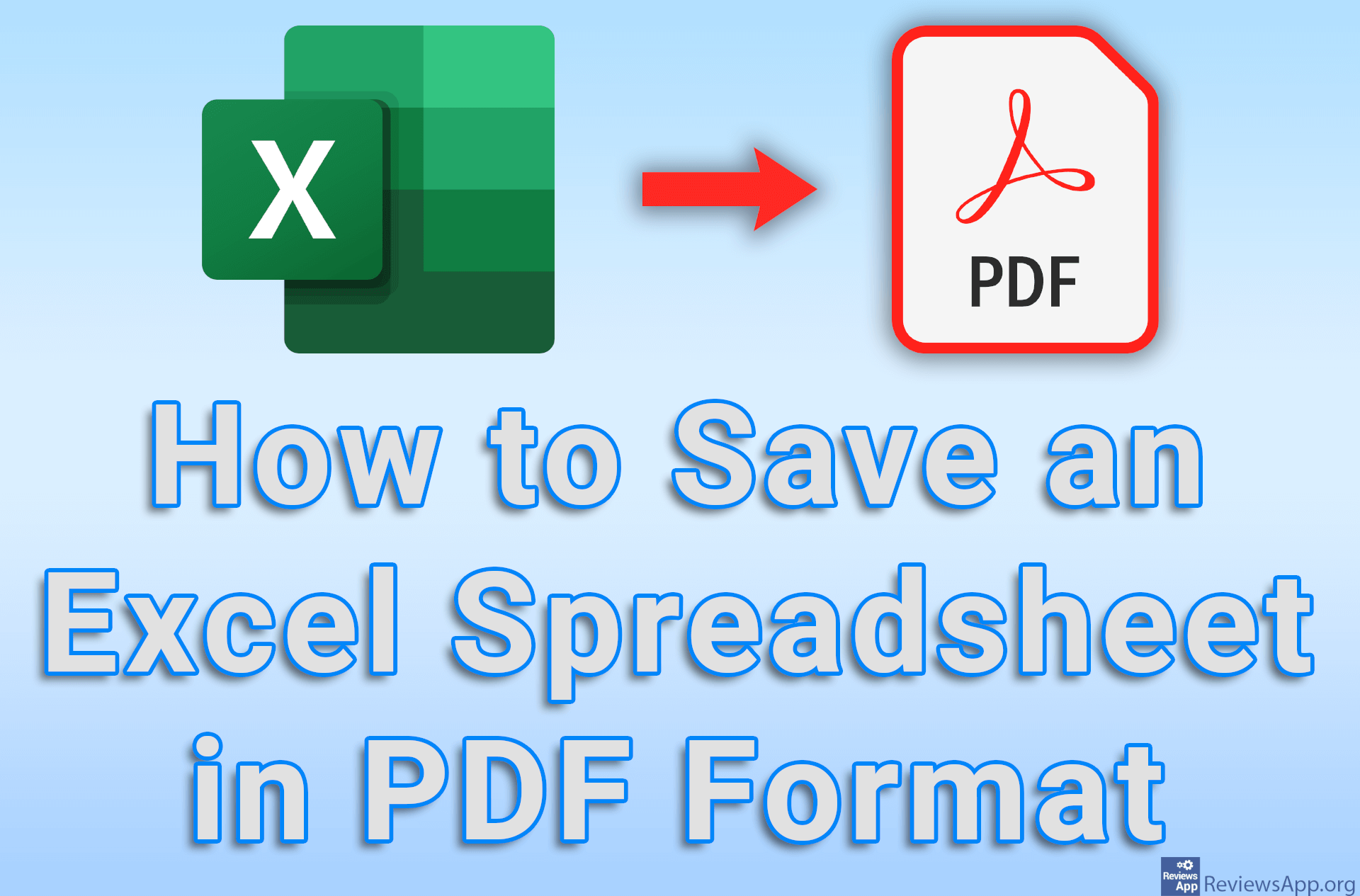 How to Save an Excel Spreadsheet in PDF Format