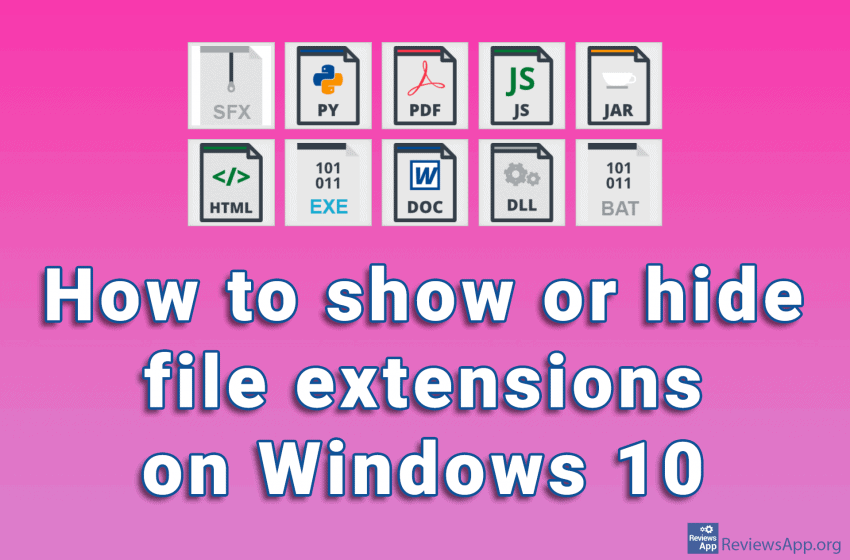 How to show or hide file extensions on Windows 10
