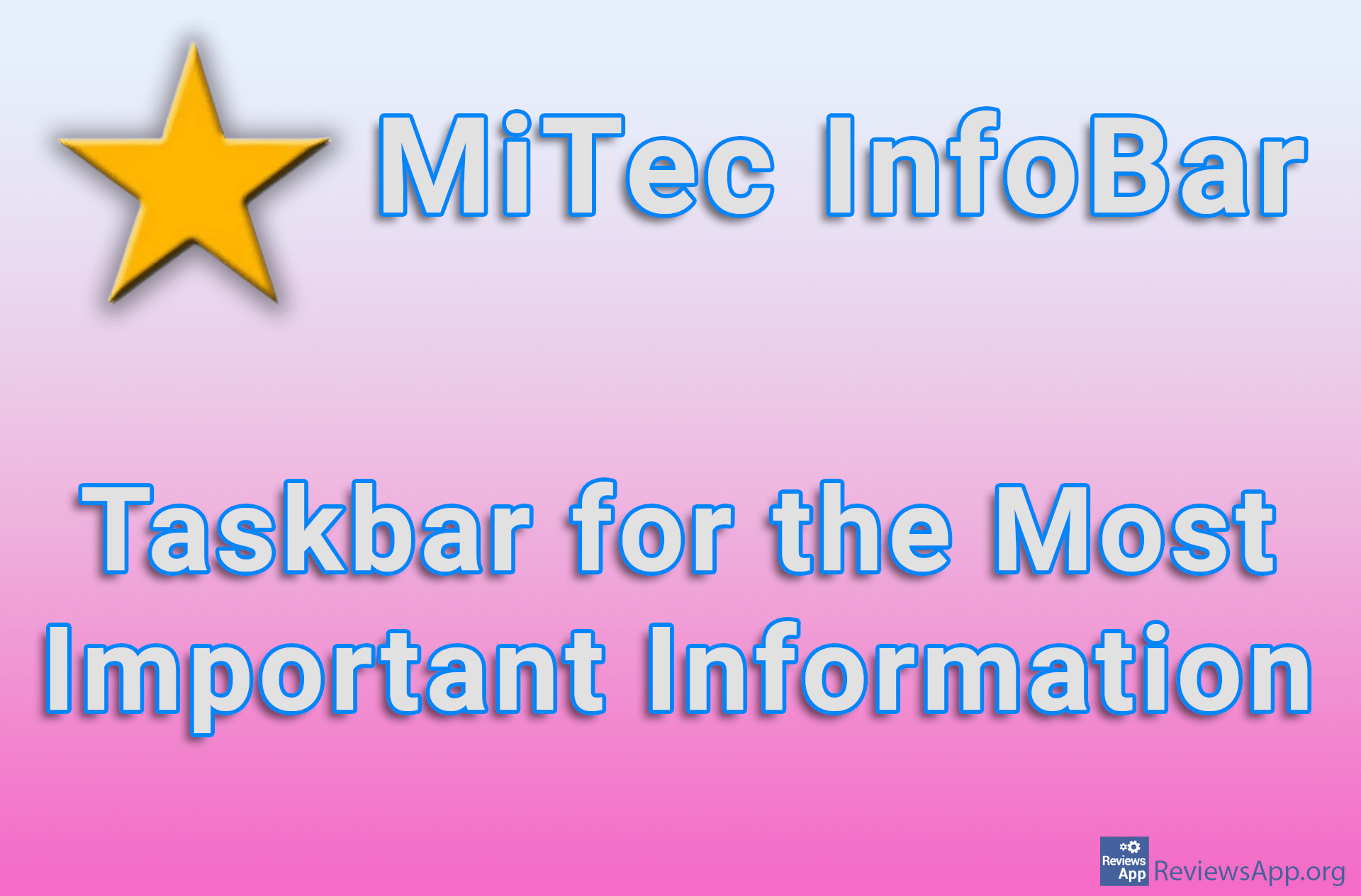 MiTec InfoBar – Taskbar for the Most Important Information
