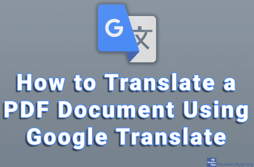 How to Translate a PDF Document Using Google Translate