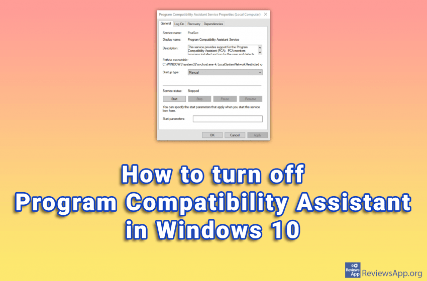  How to turn off Program Compatibility Assistant in Windows 10