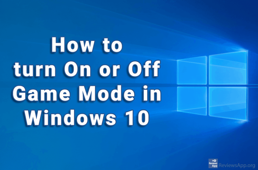 How to turn on or off Game Mode in Windows 10